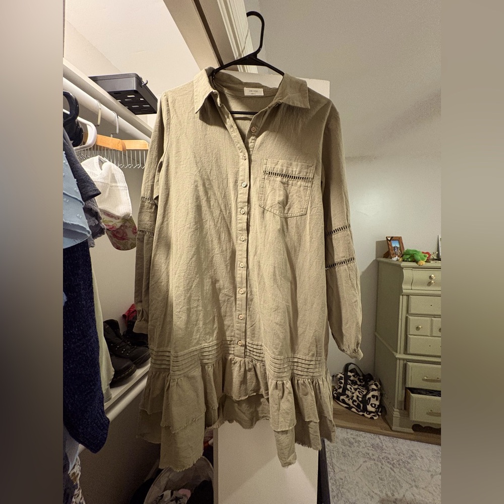 Army Green slightly oversized dress.